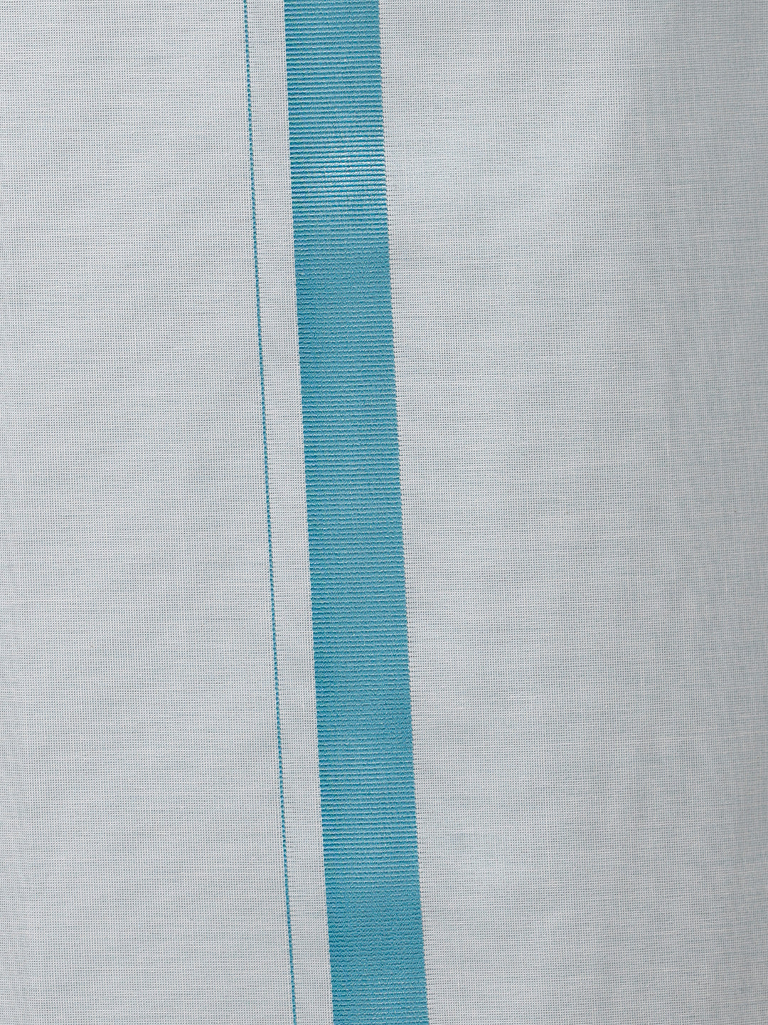 Men Tissue Readymade Single Layer Cyan Dhoti with Jari Border Viceroy