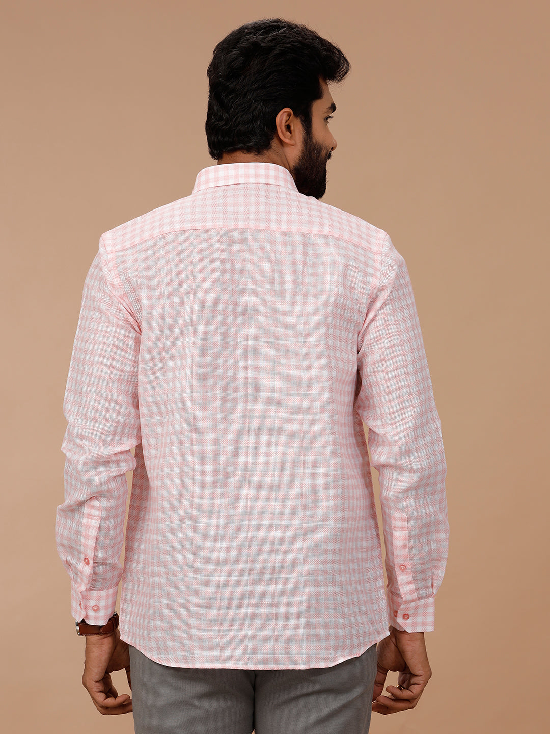 Men Cotton Rich Shirt Pink T51 AAT4