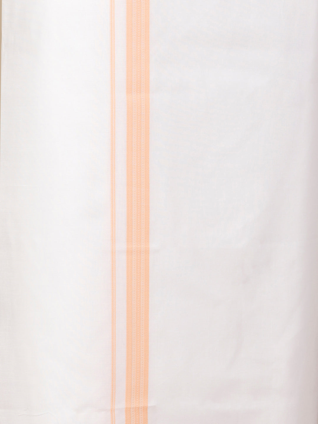 Mens Peach Matching Border Dhoti & Full Sleeves Shirt Set BB3