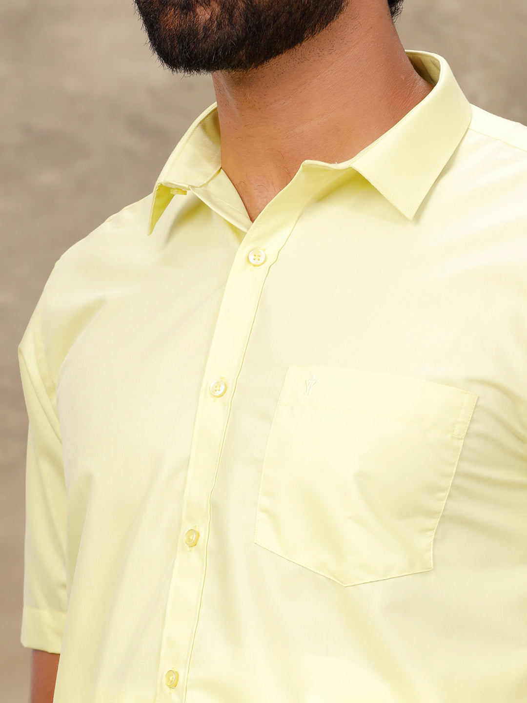 Mens Laser Lemon Matching Border Dhoti & Half Sleeves Shirt Set BB1