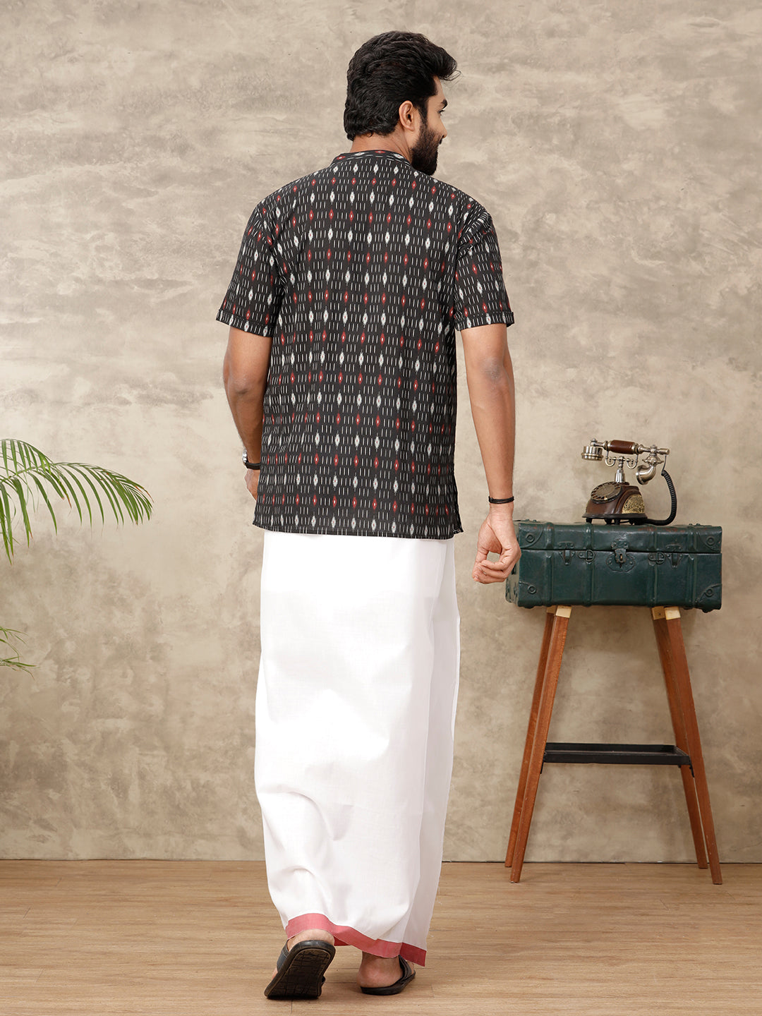 Men Single Layer Dhoti with Matching Kurta Set OC26