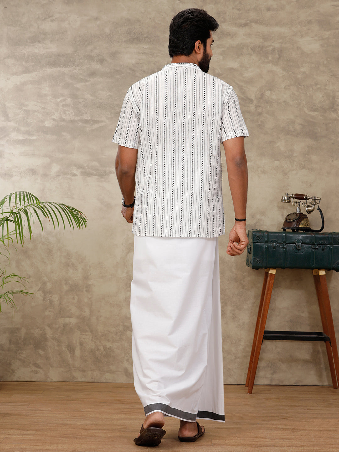 Men Single Dhoti with Matching Kurta Set PB26