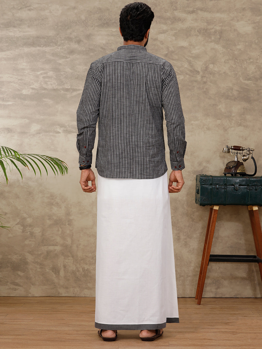 Men Single Dhoti with Matching Kurta Set PB11