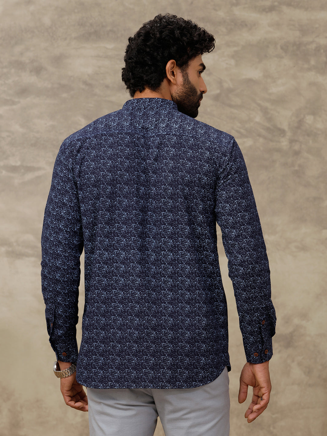 Mens Short Length Pocket Kurta Galaxy Blue RC15