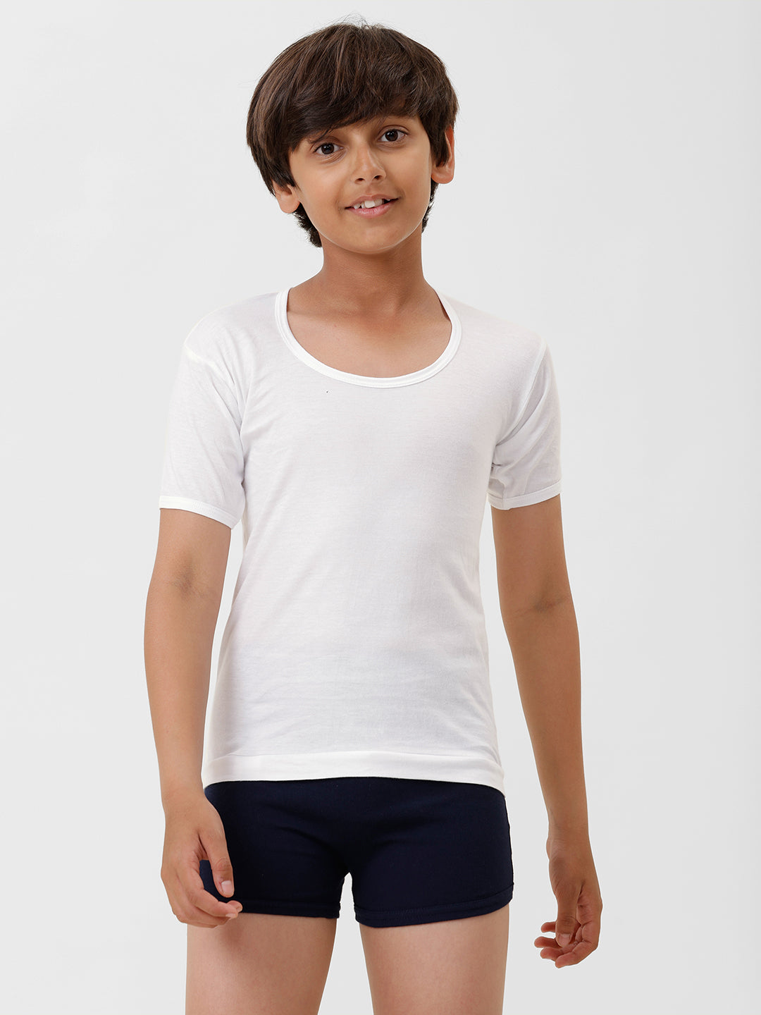 Boys White Vest RNS Sukra (4 PCs Pack)