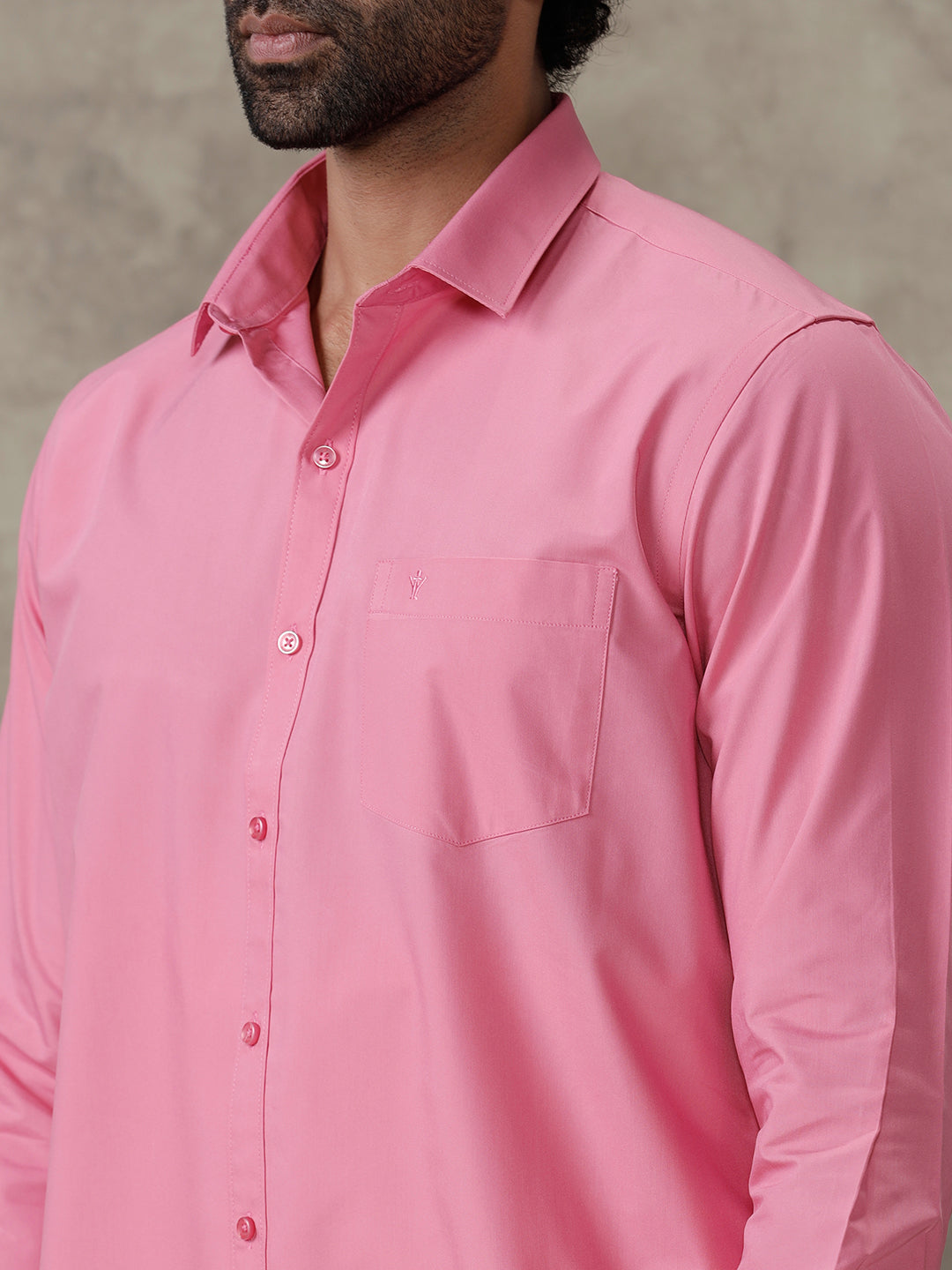 Men Persian Pink Shirt With Matching Border Dhoti Set Trendy