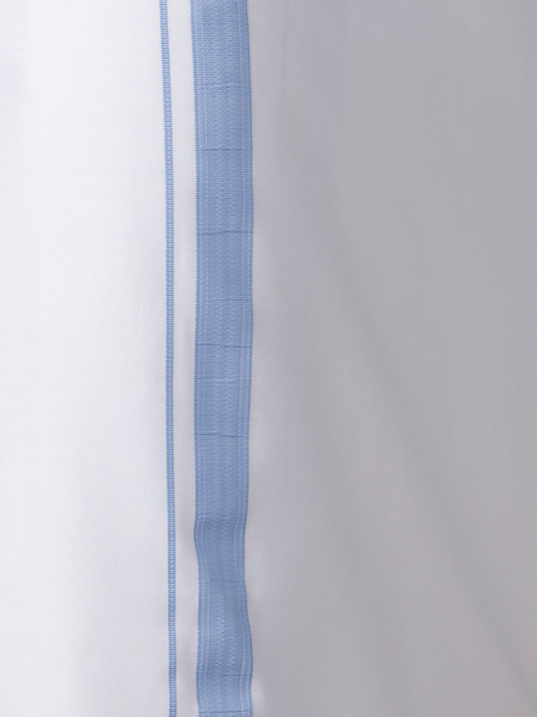 Men Perand Blue Shirt With Matching Border Dhoti Set Trendy