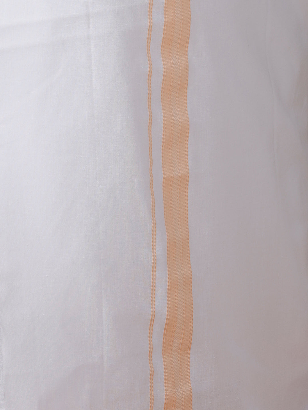 Men Peach Shirt With Matching Border Dhoti Set Trendy