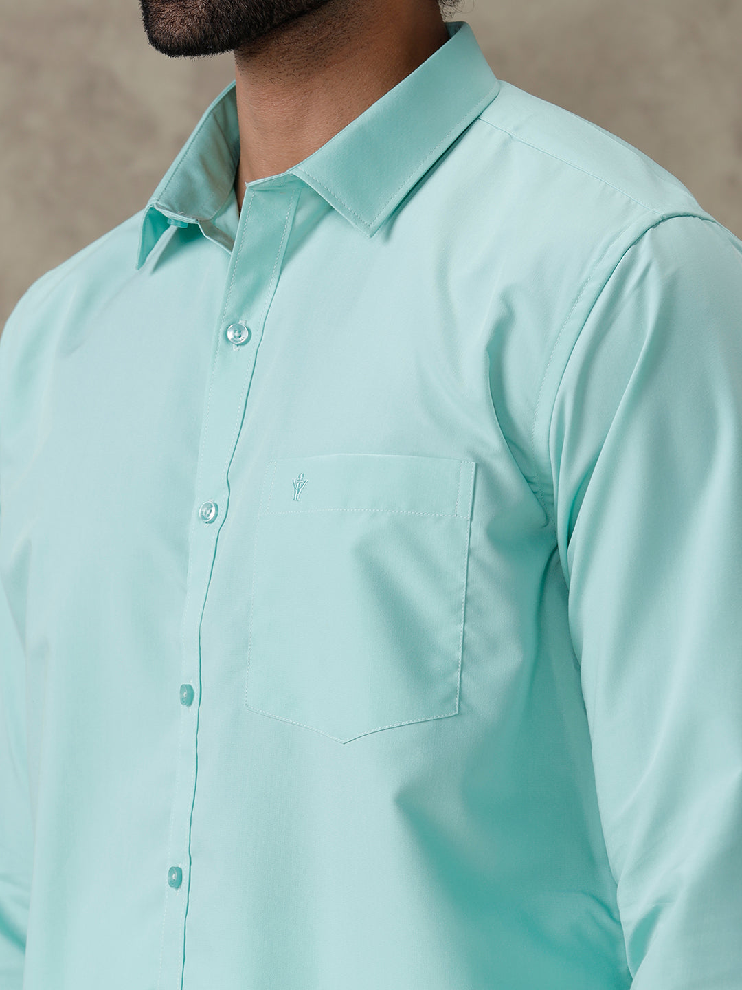 Couple Combo Shirt & Dhoti Set with Saree Mint Green ST218