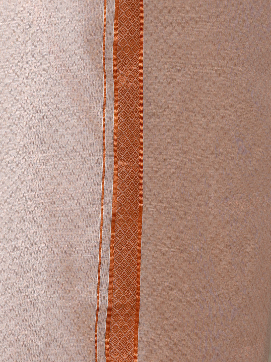 Men Copper Tissue Jacquard Half Sleeves Shirt with Matching Dhoti Set CD11