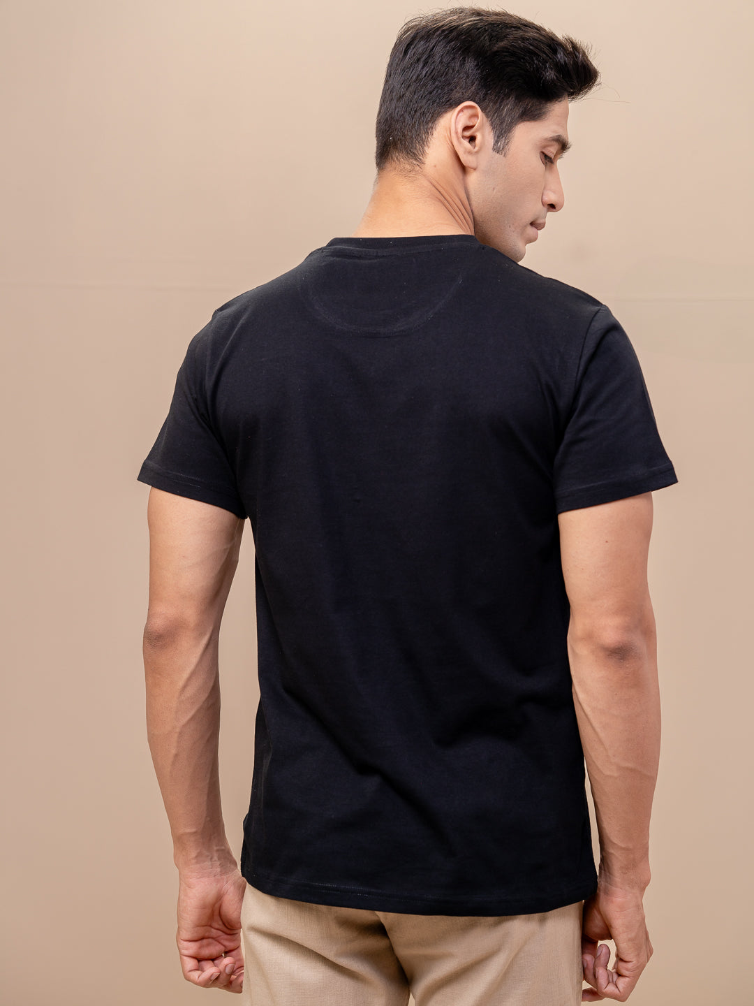 Men 100% Cotton Smart Fit Expert Tee Black ET14