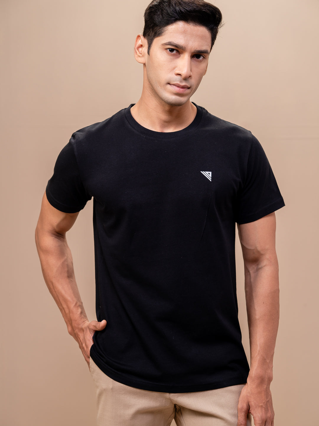 Men 100% Cotton Smart Fit Expert Tee Black ET14