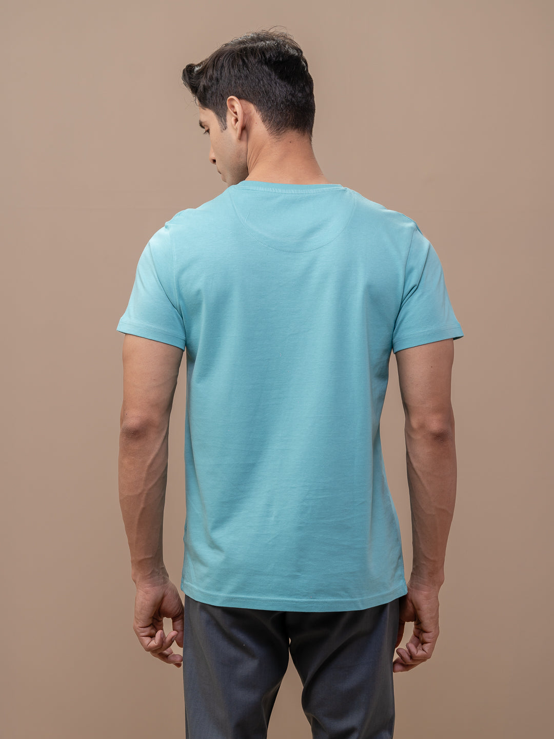 Men 100% Cotton Smart Fit Expert Tee Auqa ET26