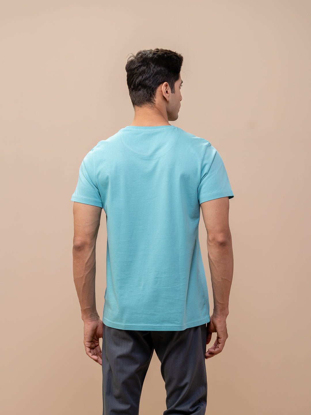 Men 100% Cotton Smart Fit Expert Tee Auqa ET26