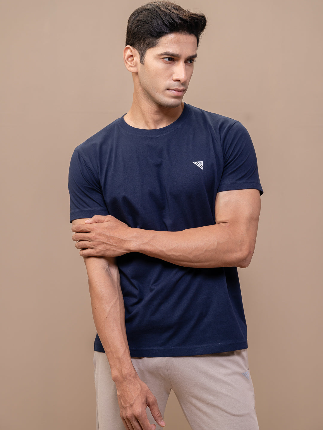 Men 100% Cotton Smart Fit Expert Tee Navy ET7