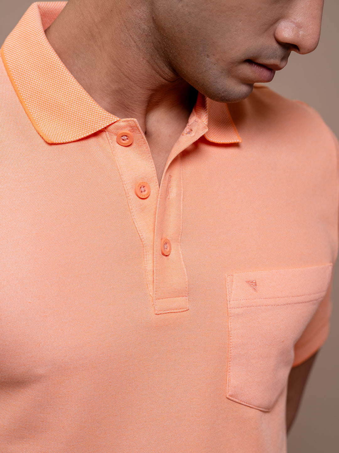 Men Cotton Rich Smart Fit Expert Polo T-Shirt Orange EP35