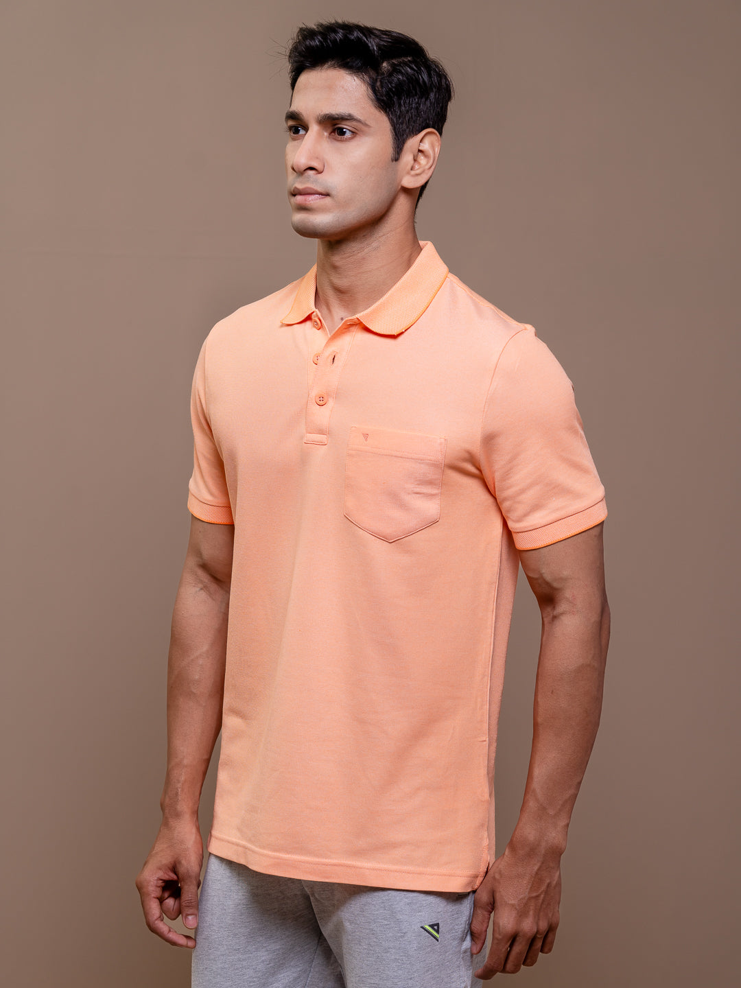Men Cotton Rich Smart Fit Expert Polo T-Shirt Orange EP35