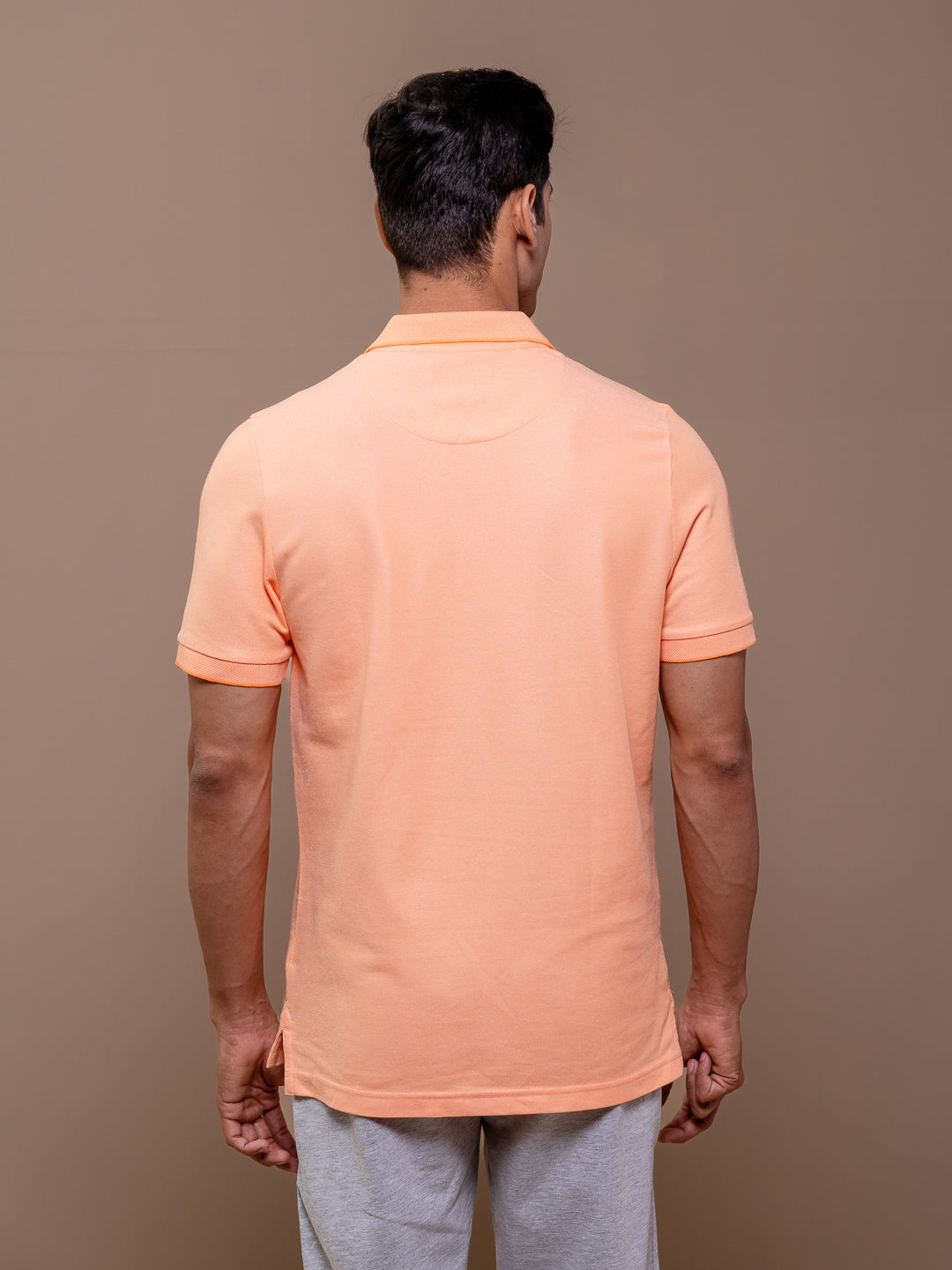 Men Cotton Rich Smart Fit Expert Polo T-Shirt Orange EP35