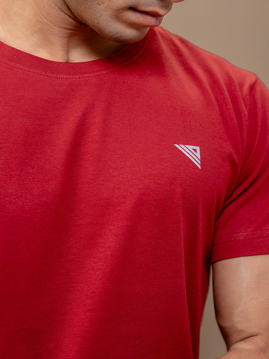 Men 100% Cotton Smart Fit Expert Tee Maroon ET6