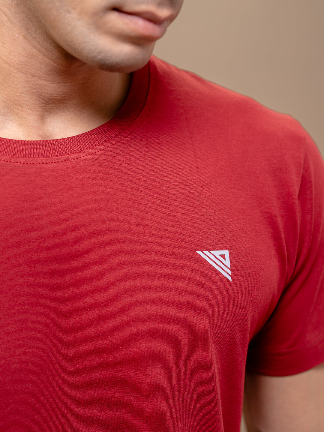 Men 100% Cotton Smart Fit Expert Tee Maroon ET6