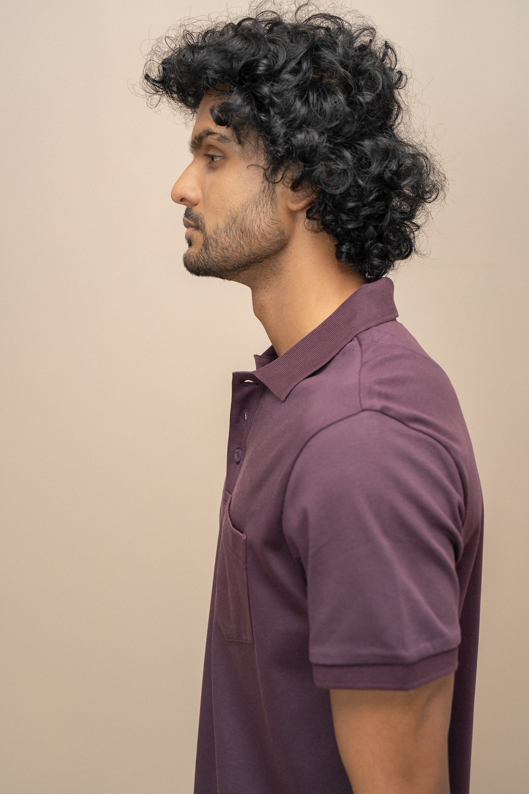 Men Extra Long Staple Cotton Smart Fit Apex Polo T-Shirt Grape AX8