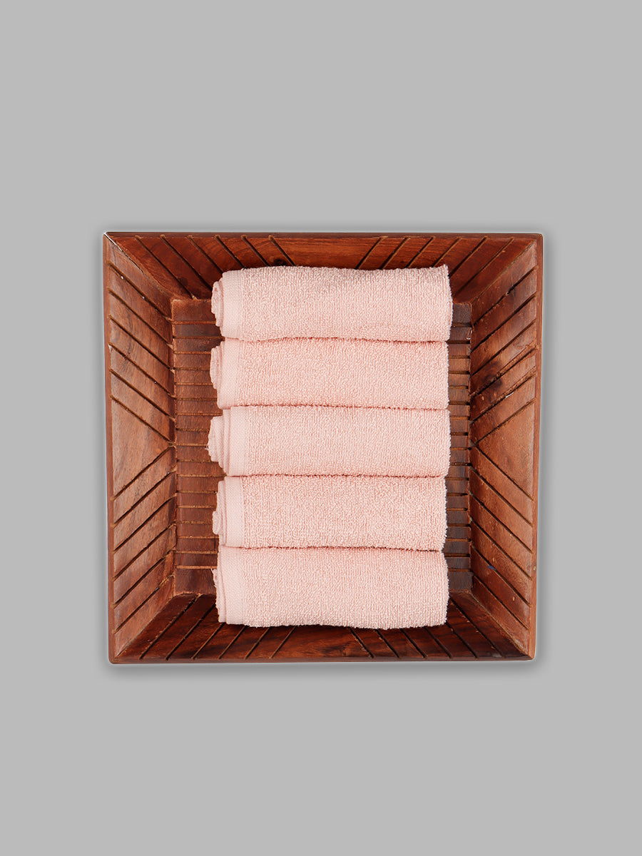 Premium Soft & Absorbent Peach Terry Face Towel FC7 ( Pack of 6 )