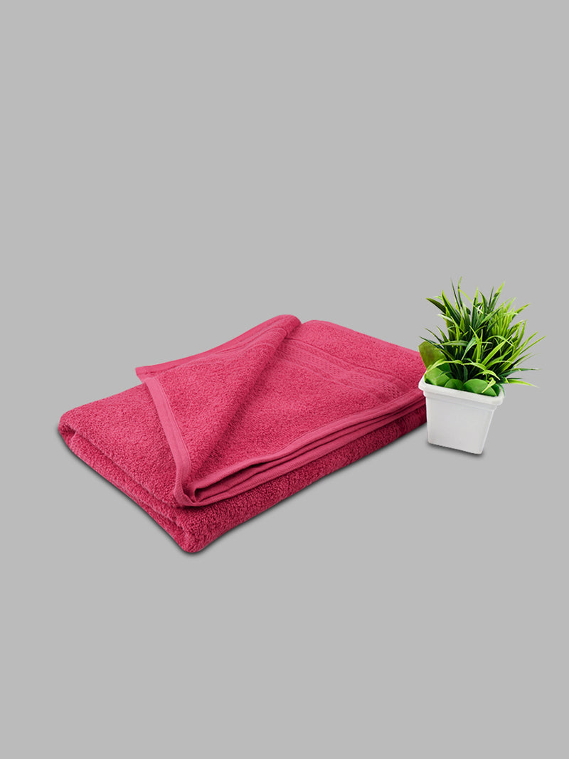Premium Soft & Absorbent Pink Terry Bath Towel BC10