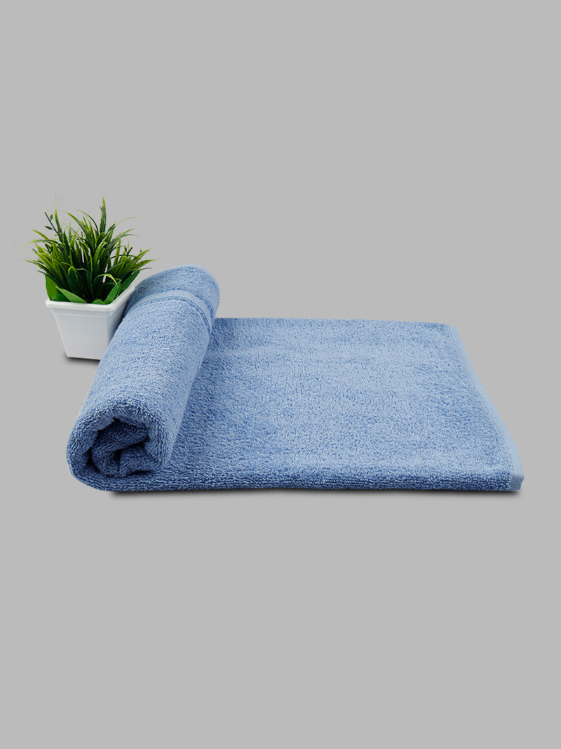 Premium Soft & Absorbent Blue Terry Hand Towel, Face Towel & Bath Towel 3 in 1 Combo