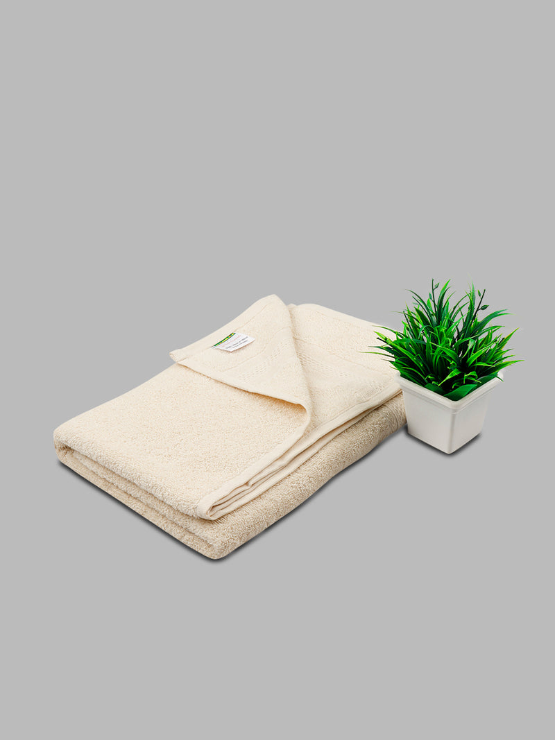 Premium Soft & Absorbent Cream Terry Hand Towel, Face Towel & Bath Towel 3 in 1 Combo