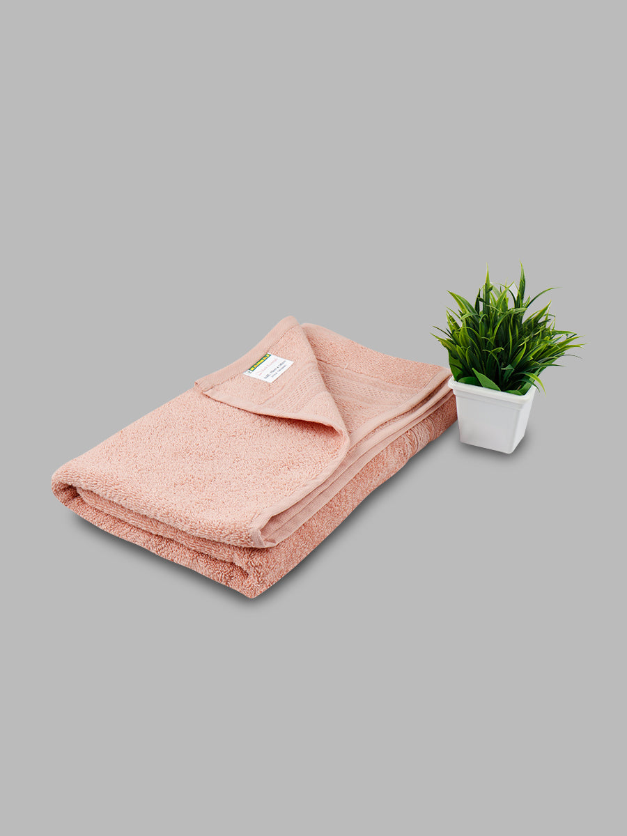 Premium Soft & Absorbent Peach Terry Hand Towel, Face Towel & Bath Towel 3 in 1 Combo