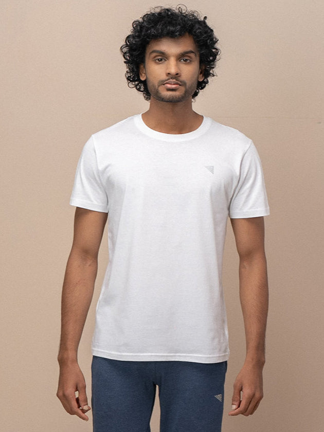 Men 100% Cotton Smart Fit Expert Tee White ET13