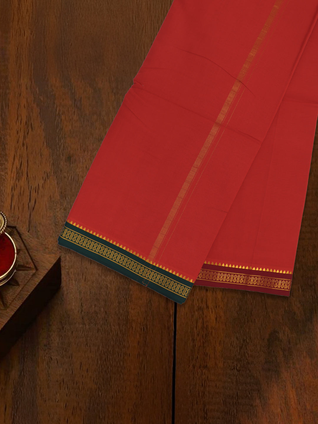 Men Panchakacham with Angavasthram Red (9+5) Shreeman Pet