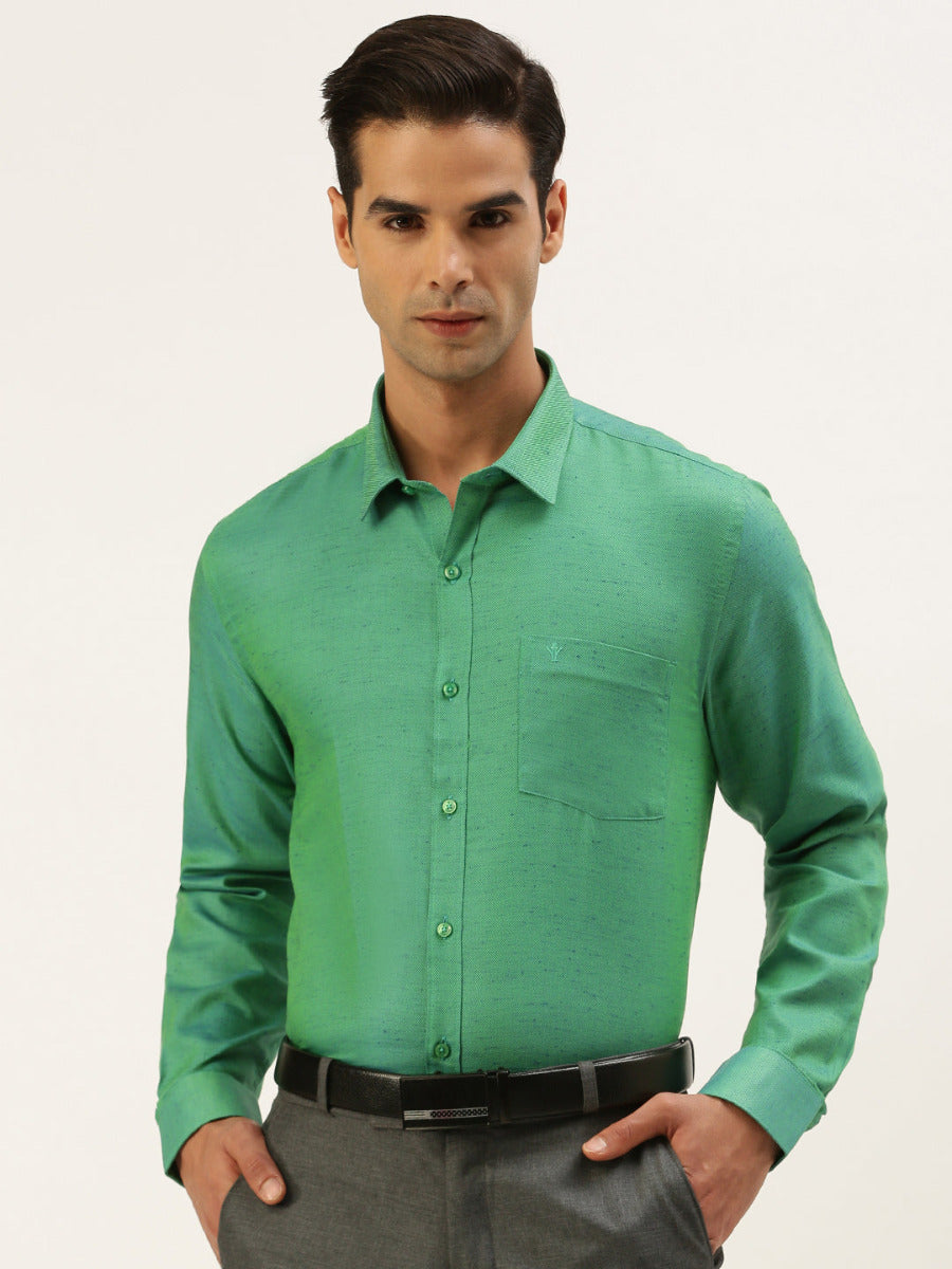 Mens Formal Shirt Green -CY10