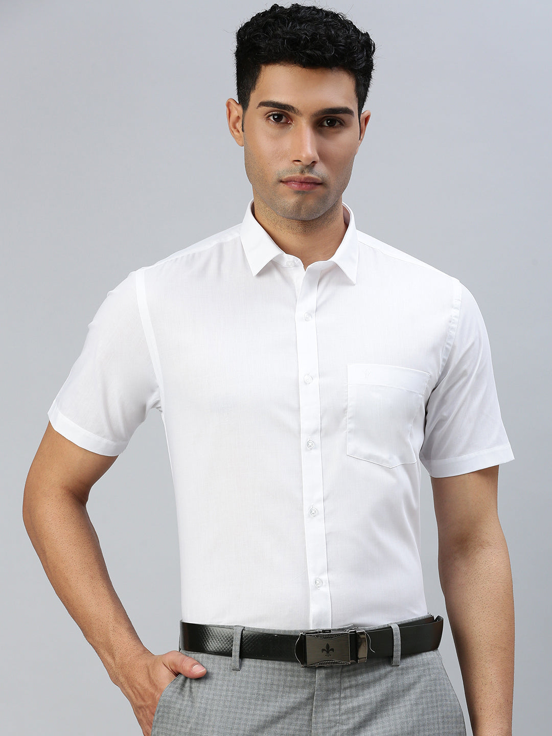 Mens Cotton Rich White Shirt Expert