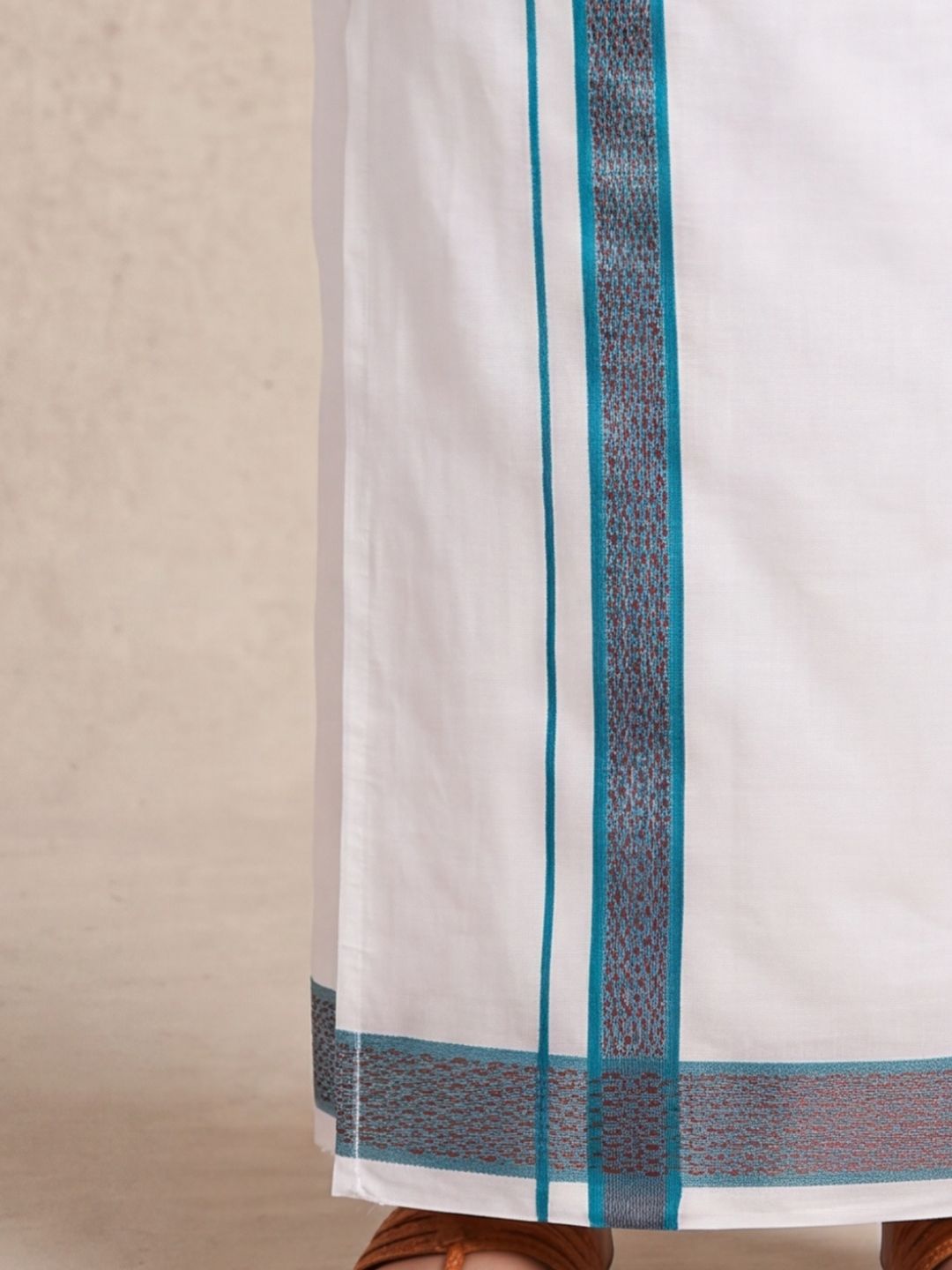 Boys 100% Cotton Jungle Green Shirt and Fancy Border Dhoti Set BT11
