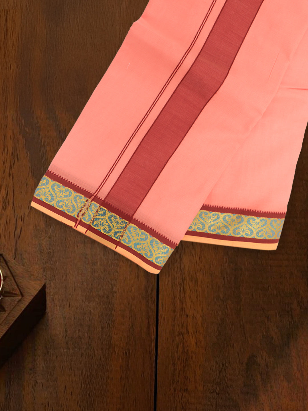 Men 100% Cotton Panchakacham with Angavasthram Set Adinath KM Colour (9+5)