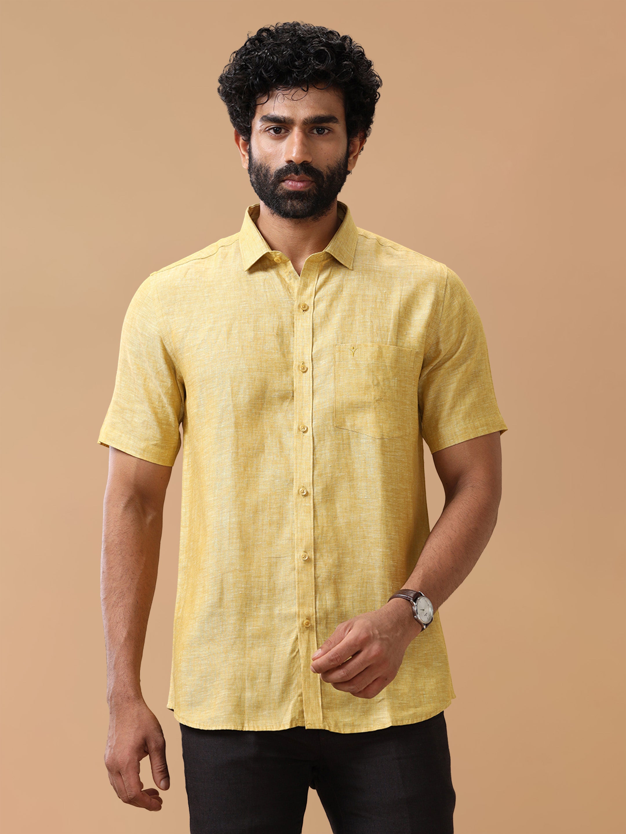 Pure Linen Buttercup Smart Fit Shirt L91