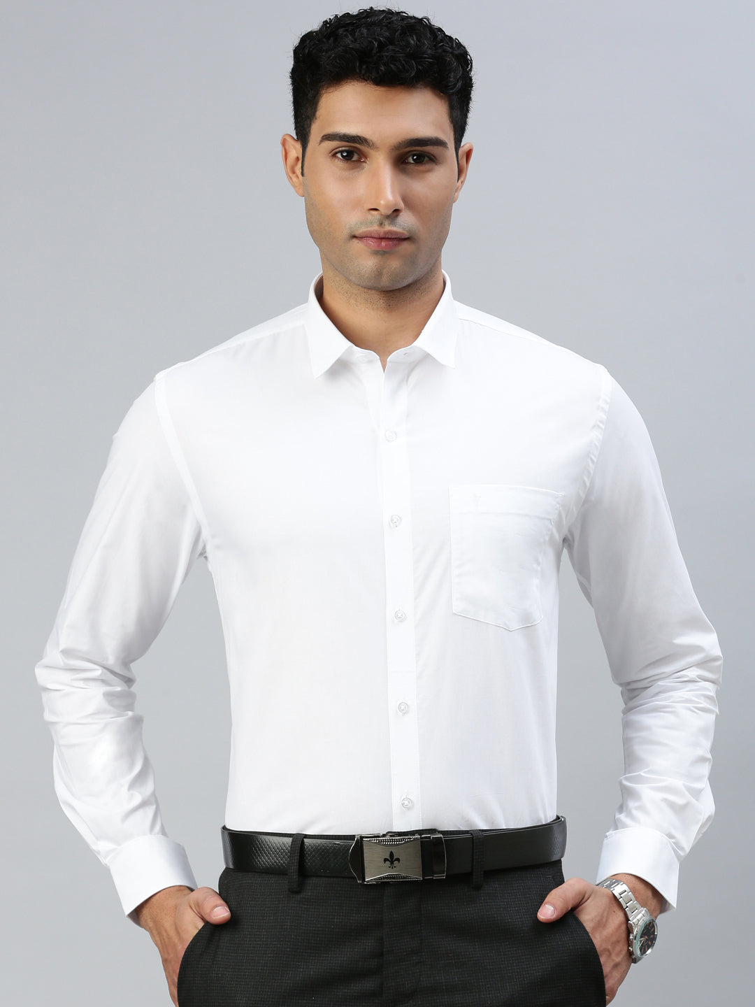 Men 100% Cotton White Shirt Breeze Cotton