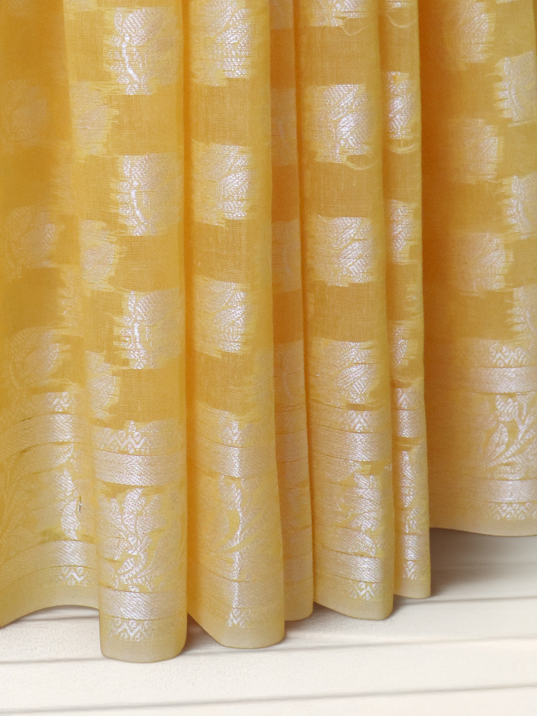 Women Yellow Cotton Saree PCS242