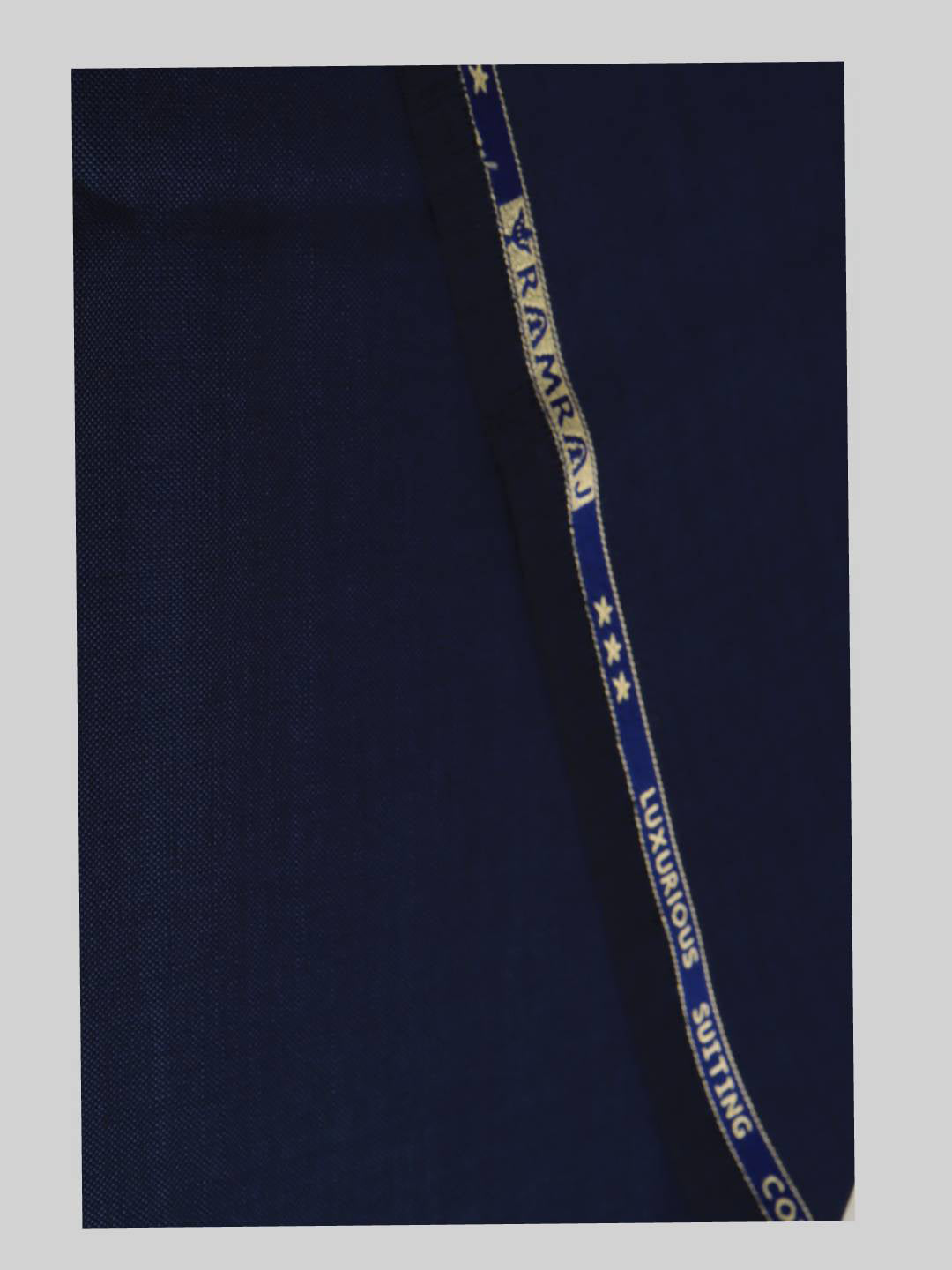 Premium Australian Merino Wool Blended Plain Blue Suiting Fabric Melton