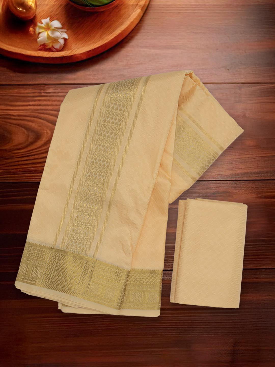 Men Art Silk Dhoti & Shirting Set Champ Subakalyan (2 in 1) SK08