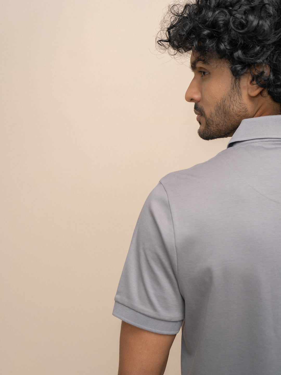 Men Extra Long Staple Cotton Smart Fit Apex Polo T-Shirt Amethyst Grey AX10