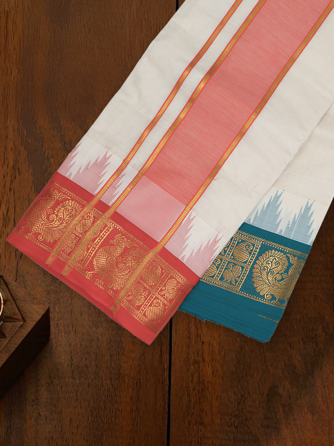 Men Cotton Cream Panchakacham with Angavasthram Yogendra (9+5)YG02