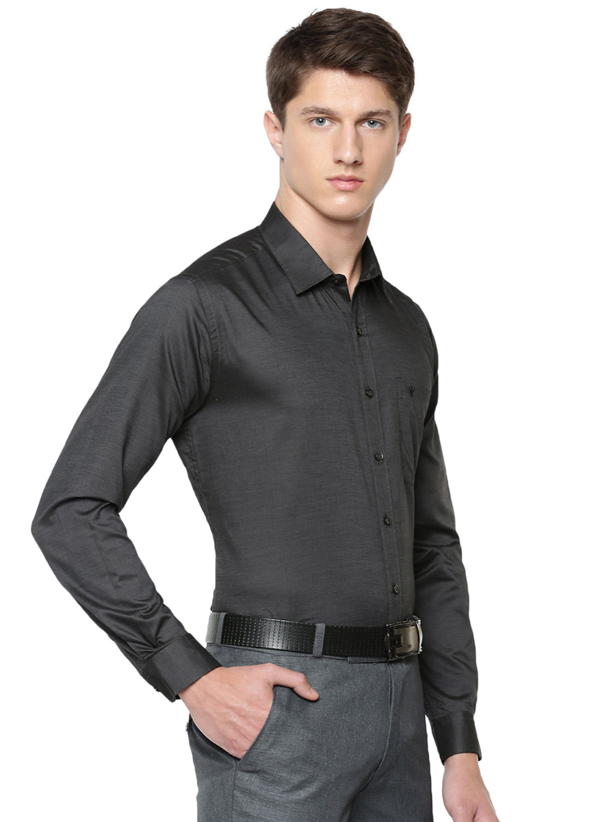 Men Premium Cotton Full Sleeves Shirt Black EL GP11