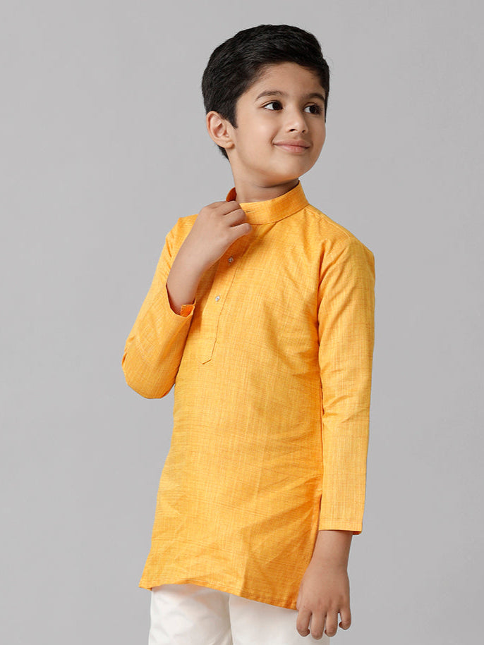 Boys Fantastic Kurtha Full Sleeves Yellow FS1