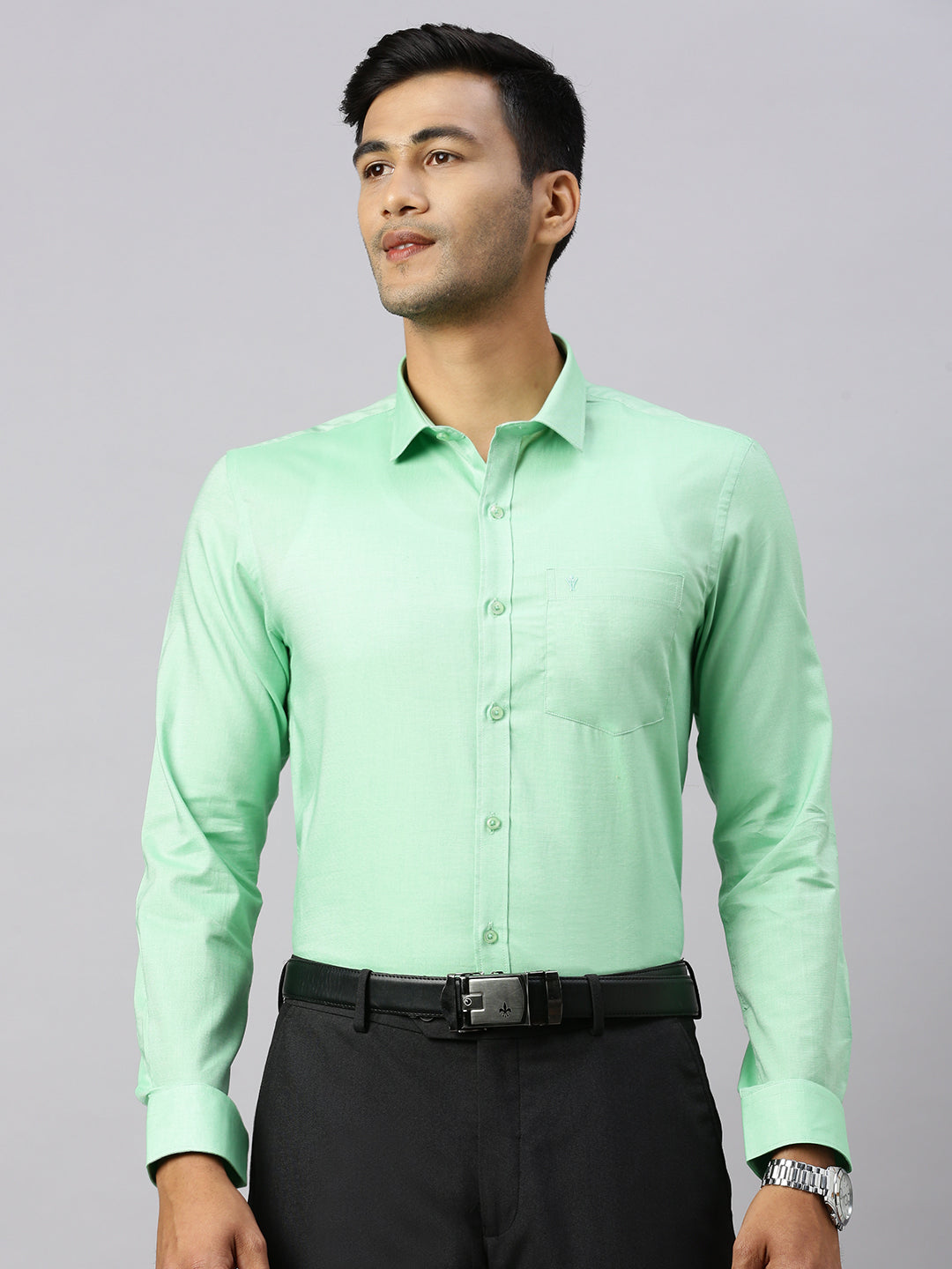 Men 100% Cotton Green Shirt CL8 GF6