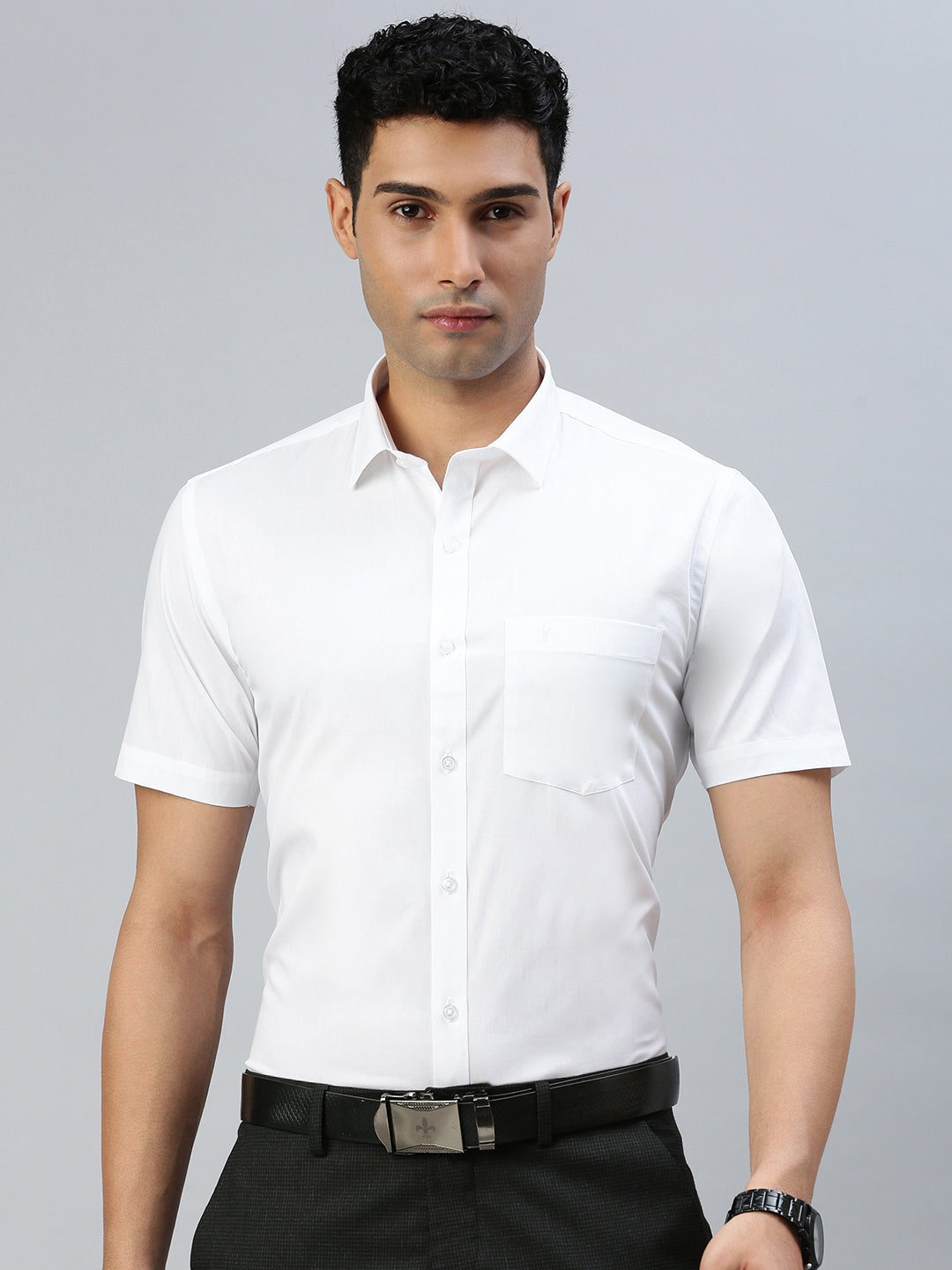 Men 100% Cotton White Shirt_Winner