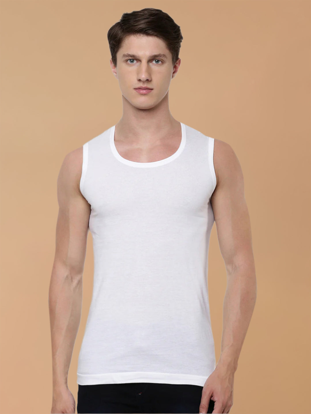 100% Combed Cotton White Vest RNBS Sukra (Pack of 2)