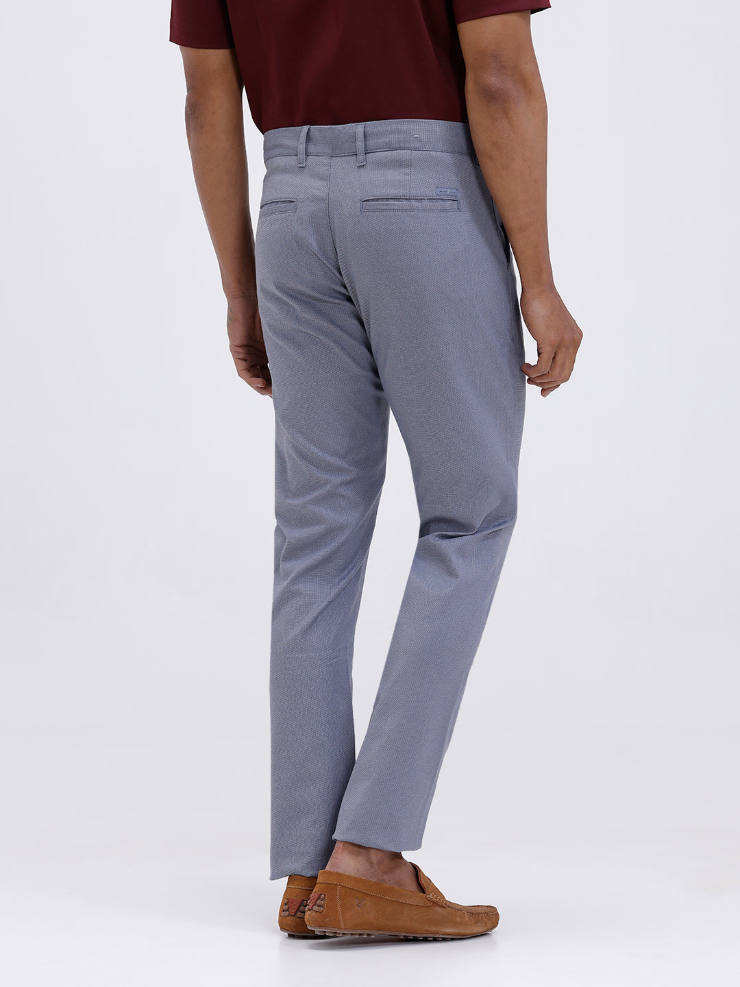 Men’s Smart Fit Cotton Lycra Stretch Pant Blue