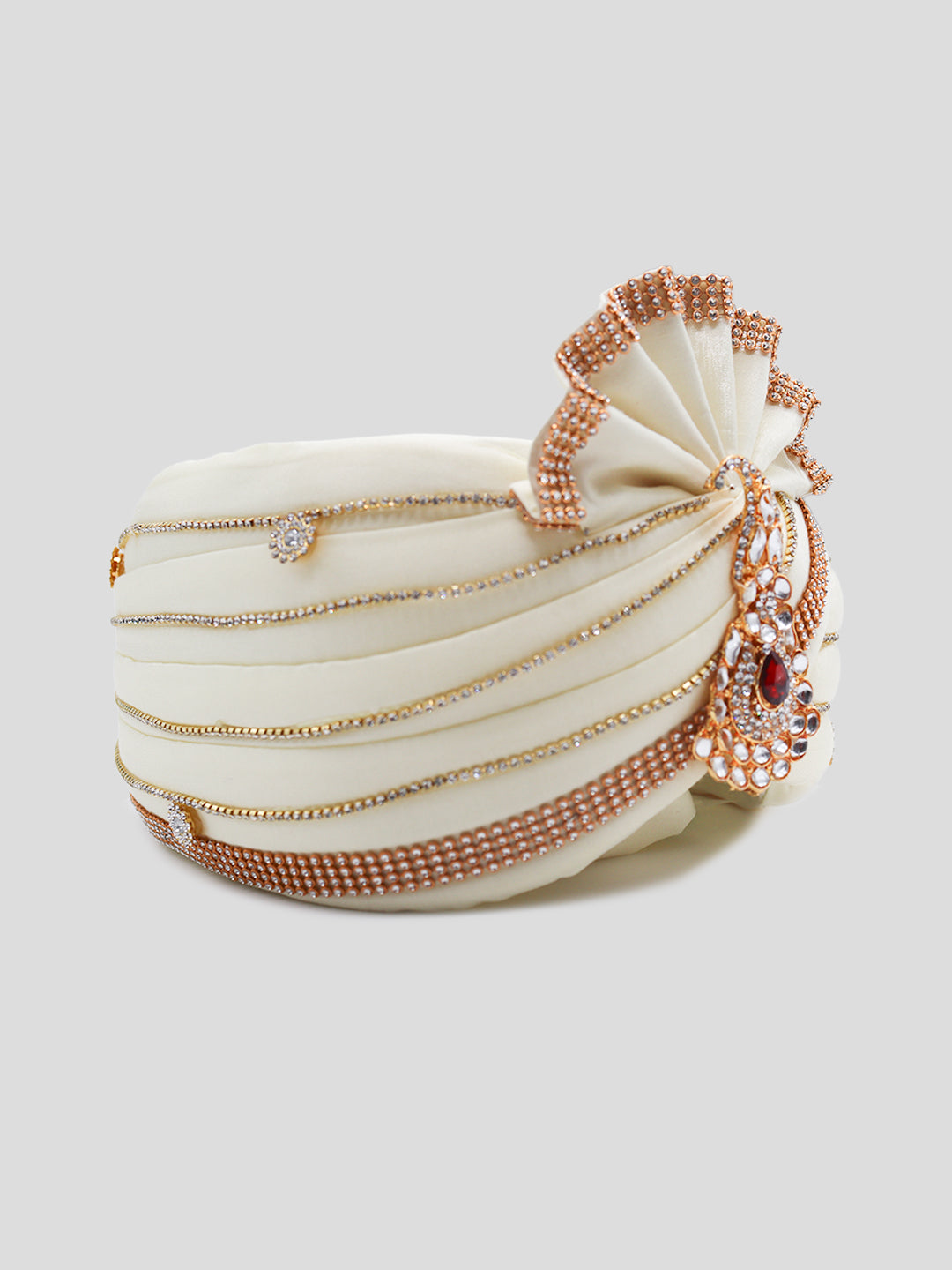 Traditional Silky Style Wedding Turban  - 83